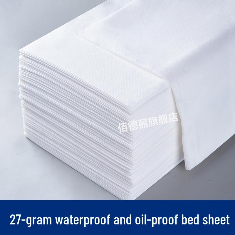 Thick Disposable Massage Bed Sheets with Face Hole - Non-Woven Breathable Material for Beauty Salons