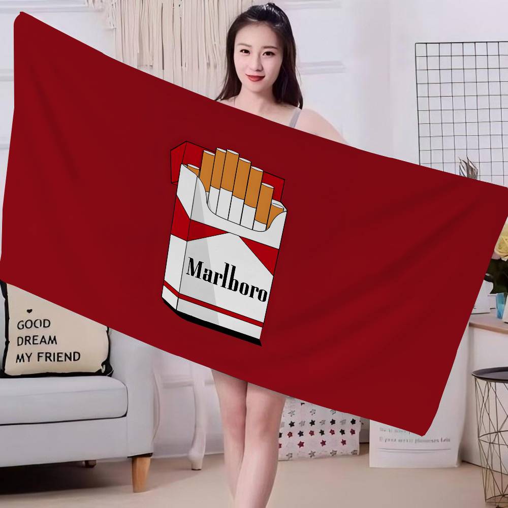Retro M-Marlboro Microfiber Beach Towel Absorbent Quick Dry Soft Yoga Swimming Resort Mountain Climbing Towel