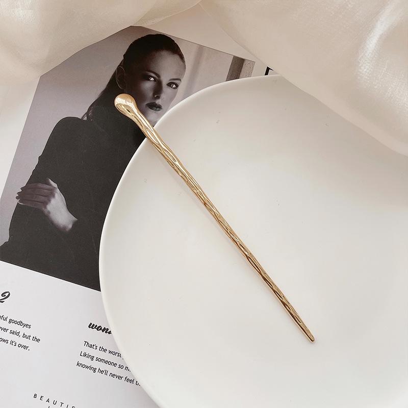 

Необычная художественная металлическая шпилька для волос - новый аксессуар для пучка в корейском стиле для девочек