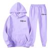 Men's Spring and Autumn Solid Color Suit Hooded Sweater Suit Trend Casual Sports Two-piece Suit