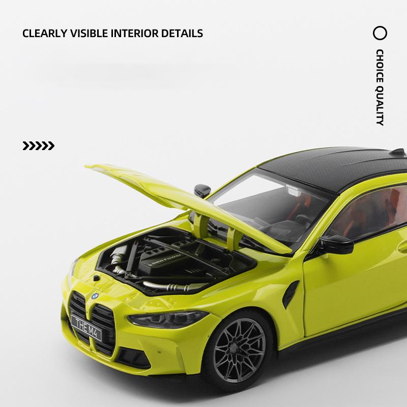 1/23 BMW M4 G82 THE M4 Supercar Alloy Model Car Toy Diecasts Casting Sound and Light Car Toys Vehicle