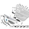 51417345333 - BMW F15 X5 Left Rear Door Armrest Handle, Ivory White, Non-Sticky
