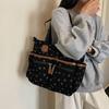Womens Star Print Canvas Tote Bag Large Capacity Casual Shoulder Handbag Purse