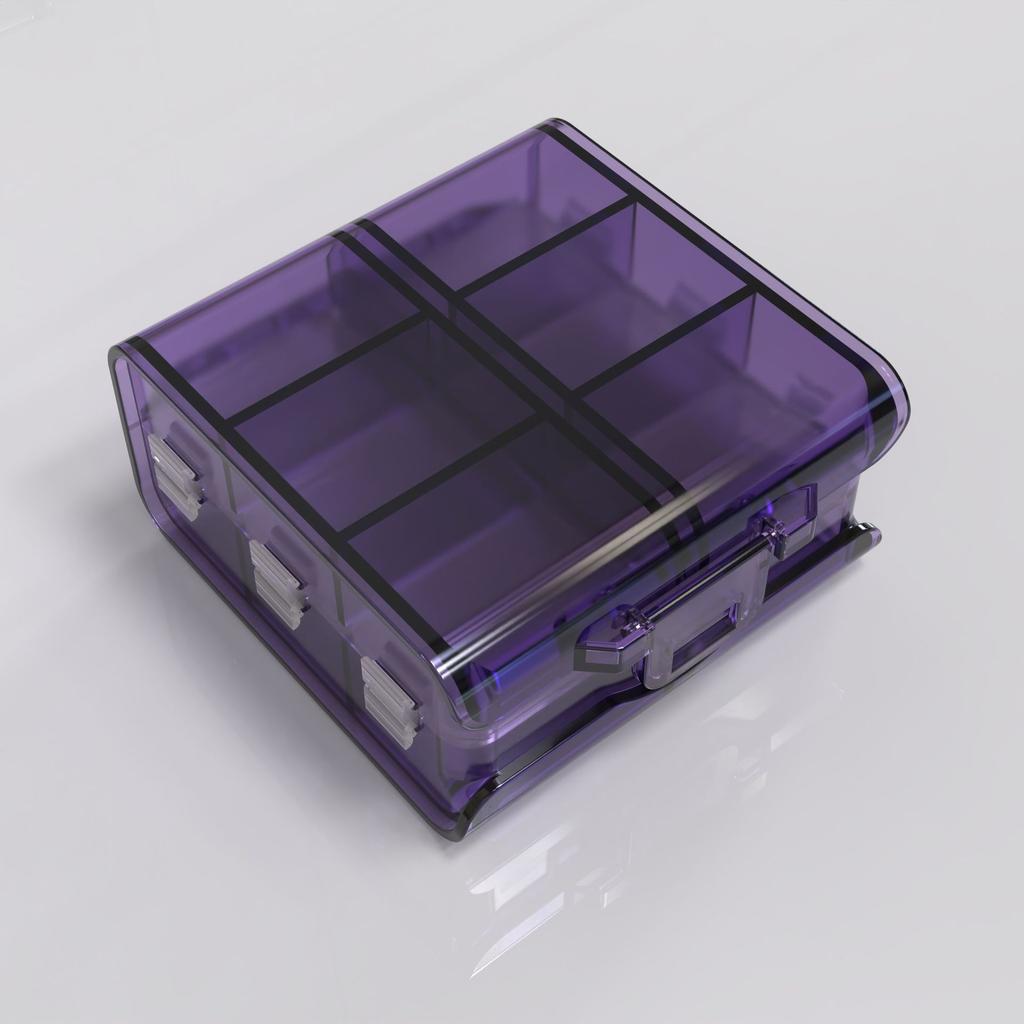 Portable 12 Compartments Double Layer Pill Box Travel Size Medicine Organizer For Daily Medication Vitamins And Supplements