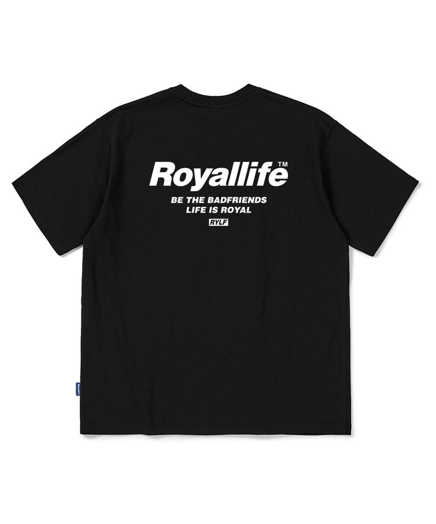 ROYALLIFE Be The Friends Short Sleeve Tee (Rl701 Be The Friends Tee) - Black