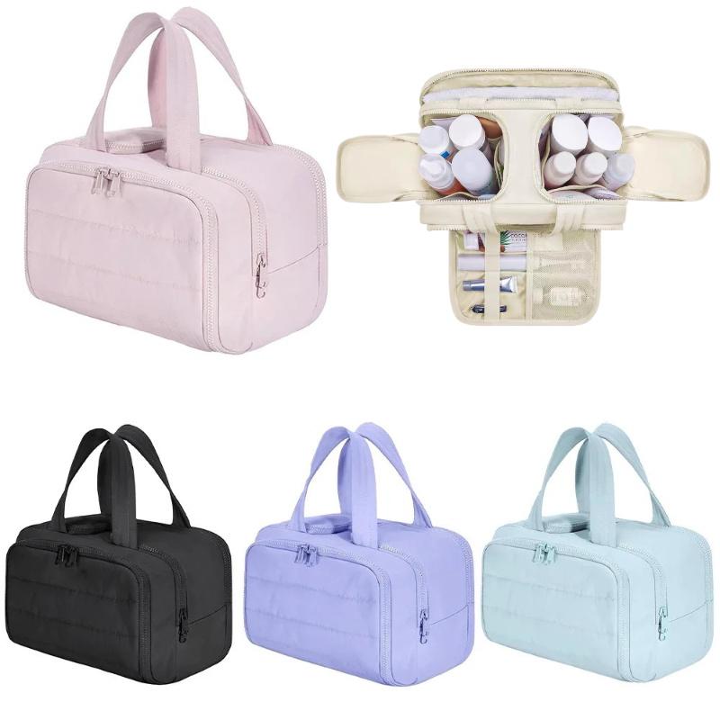 Multi Pockets Cosmetic Bag Female Travel Wash Bathroom Partition Shower Makeup Pouch Waterproof Toiletries Organizer