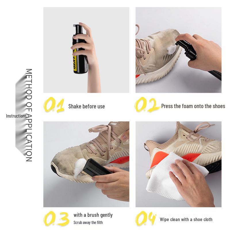 Unique White Sneakers Dry Cleaning Set with Mousse Spray