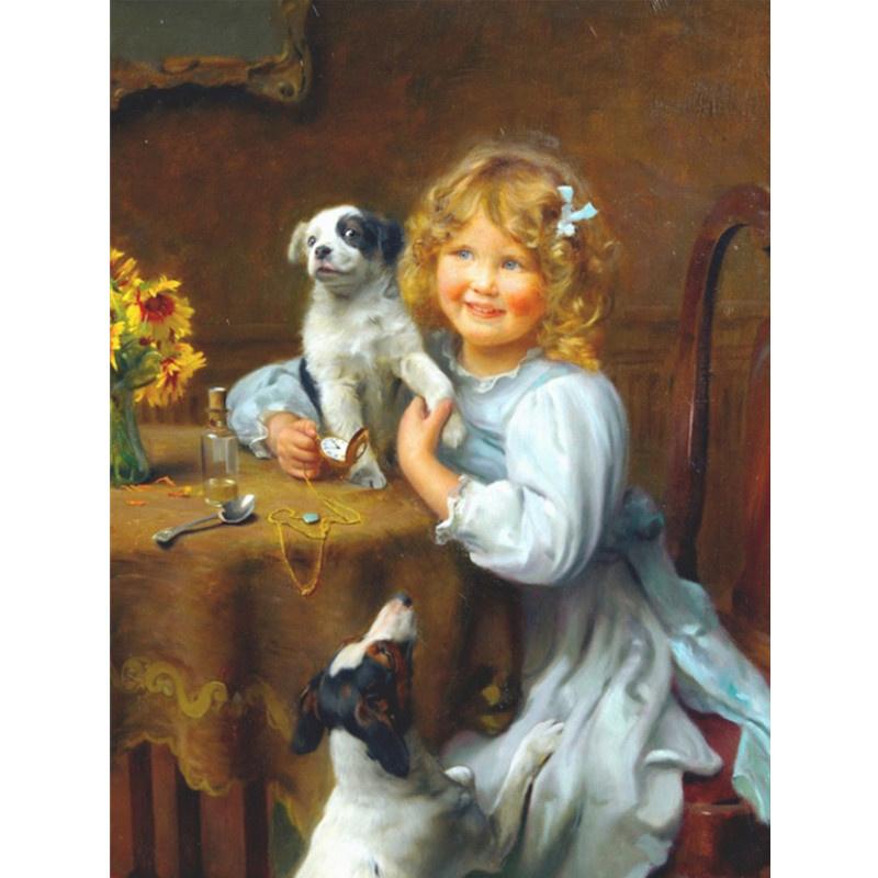 5D-Diamantgemälde zum Selbermachen, glückliche Kindheit, Diamant-Stickerei, Kreuzstich-Set, komplettes Strass-Mosaik, Heimdekoration