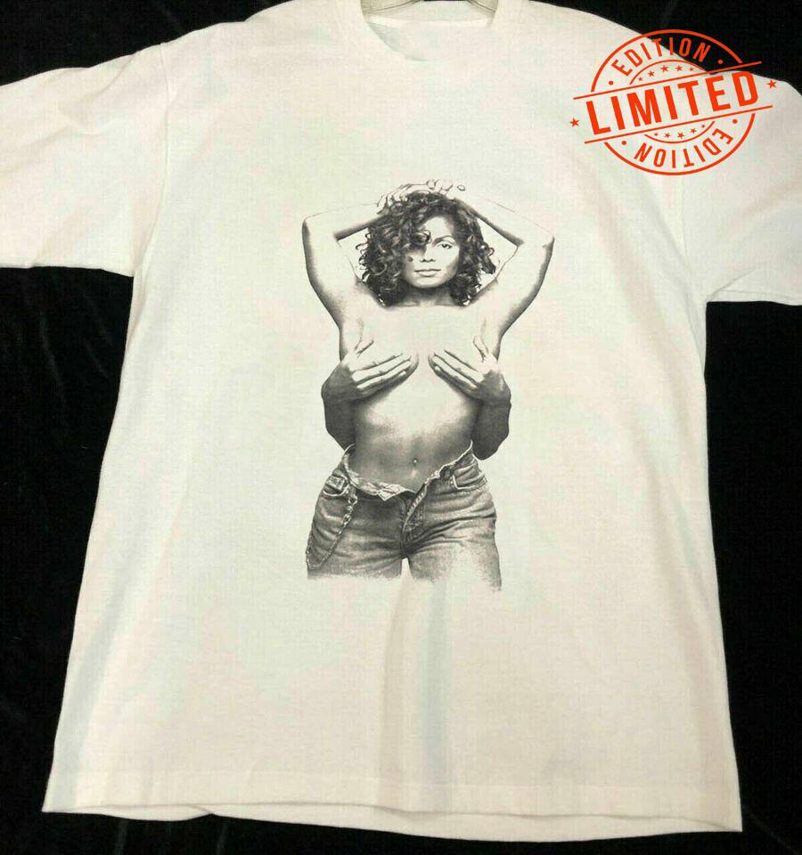 1993 JANET JACKSON Tshirt Janet World Tour White Shirt Unisex T-Shirt XXXXL