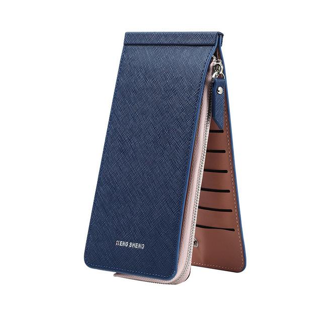 Women's Wallet Long Zipper PU Fashion Elegant Credit Card Holders Purse Mobile Phone Bag Multi Card Slot Money Clip