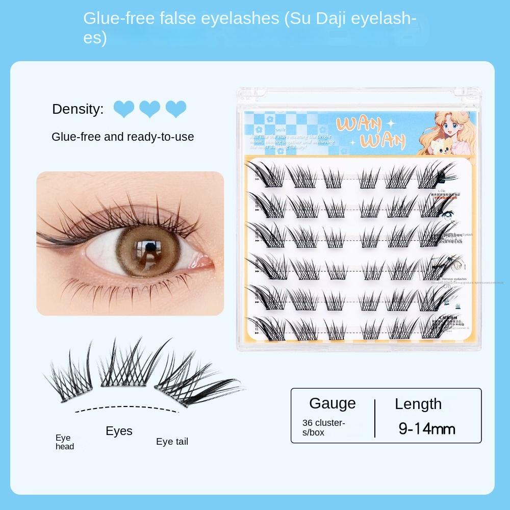 DIY Klebe-Falsche Wimpern Make-up Falsche Wimpernbüschel Grafting Wimpern