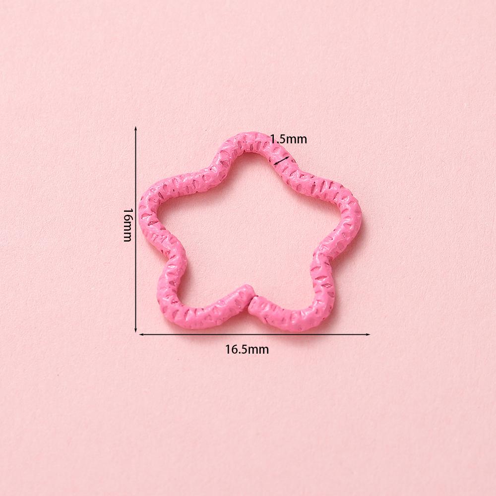 50 Stück/Los Bunte offene Ringe Sternform Biegeringe Für Schmuckherstellung Schlüsselanhänger Handy-Kette Bastelbedarf