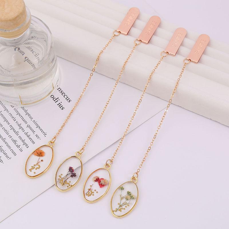 Flowers Butterfly Metal Bookmark School Supplies Book Page Accessories For Girls Kawaii Stationery Book Mark Separador De Libro