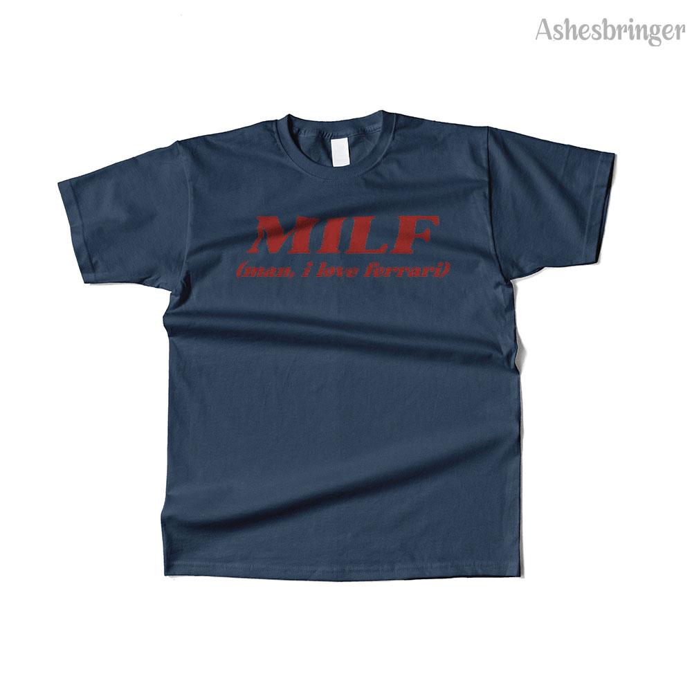Mens Cotton Milf Man I Love F Graphic Funny T Shirt Street Casual Style Tee for Men and Women