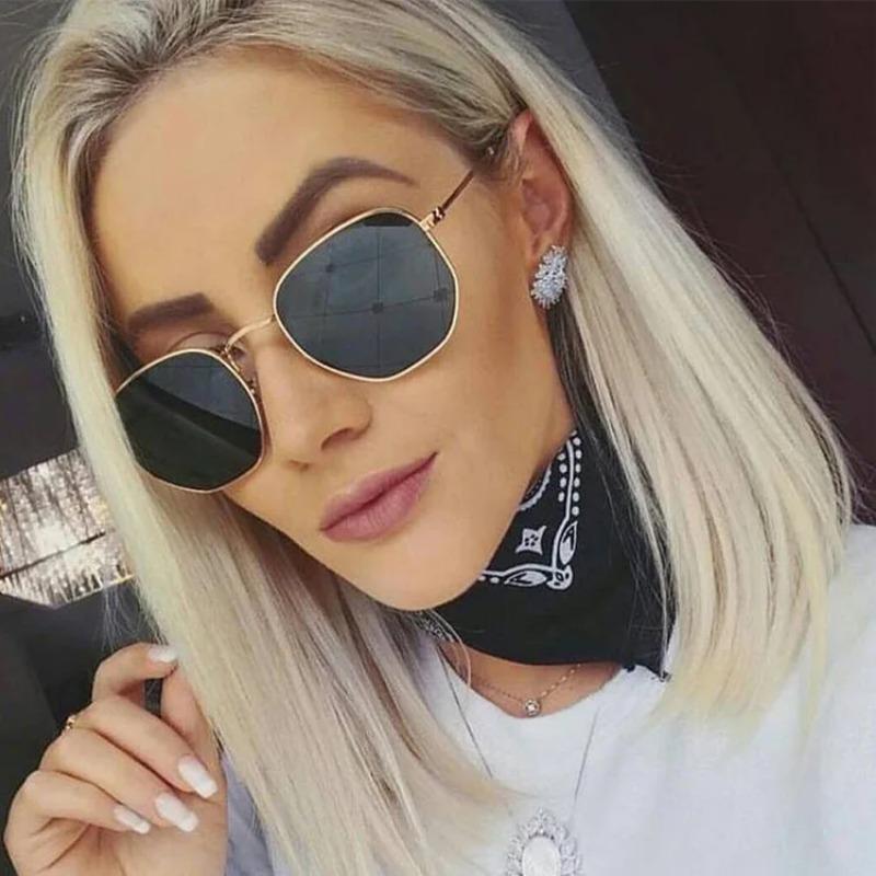 Vintage Metal Men Sunglasses Brand Designer Sun Glasses Women Female Classic Driving Eyewear UV400