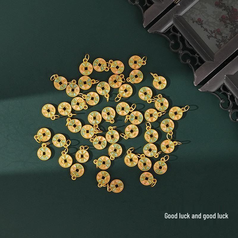 Year of the Horse Sand Gold Non-Fading Drip Oil Beaded DIY Bracelet and Jewelry Accessories.