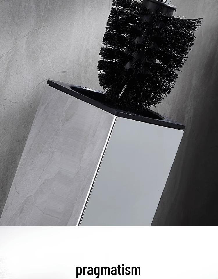 Stainless Steel Odor-Proof Toilet Brush Set with Draining Holder