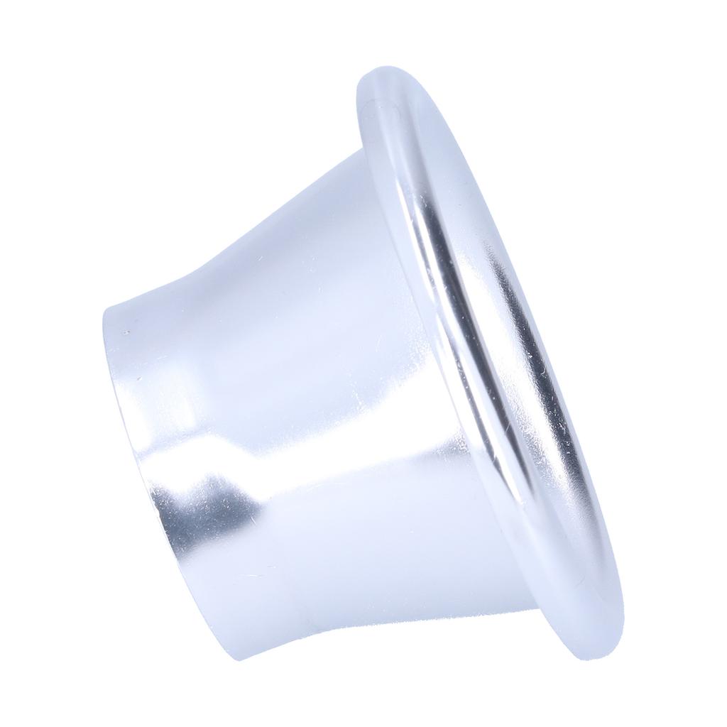 2.6in Cold Air Intake Turbo Horn Velocity Stack Adapter CNC Aluminum Car Modification Part Silver