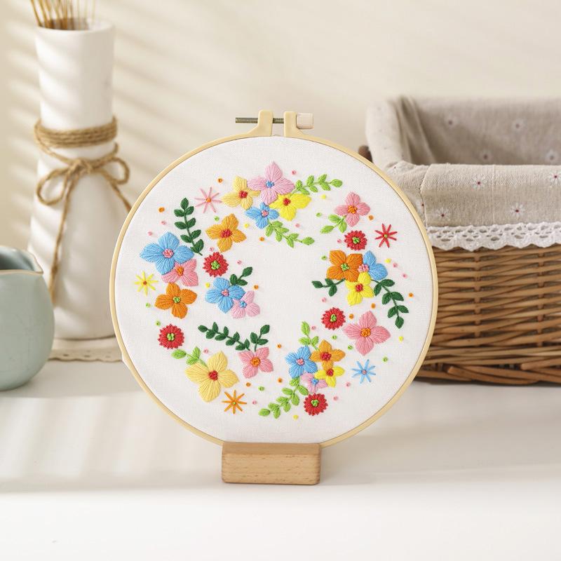 New Diy Handmade Embroidery Material Bag Flower Bouquet Hand Bouquet European Love Lover