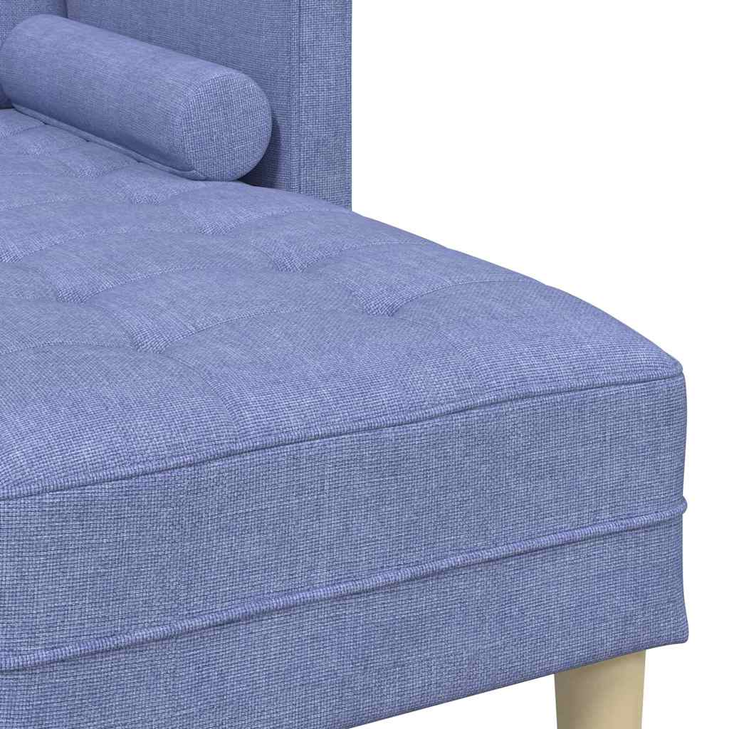 Sofa Set with Cushions Jeans Blue Polyester