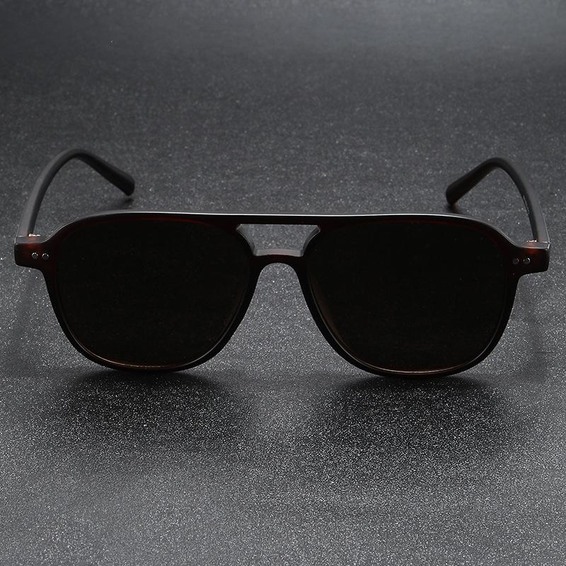 Vintage Men Women Big Polarized Sunglasses Men Square Shades Brand Designer UV400 Eyewear Oculos De Sol Double Beam Eyeglasses