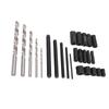 25 Pcs Screw Extractor Set High Hardness Steel Easy Out Broken Bolt Extractor Kit with Storage Case