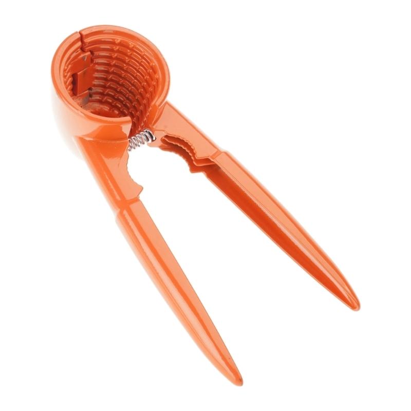 652F Durable Aluminum Nut Cracker Double Opening Design Nonslip Handle Easy Operation Walnuts Pecan Plier Clip For Home Kitchens