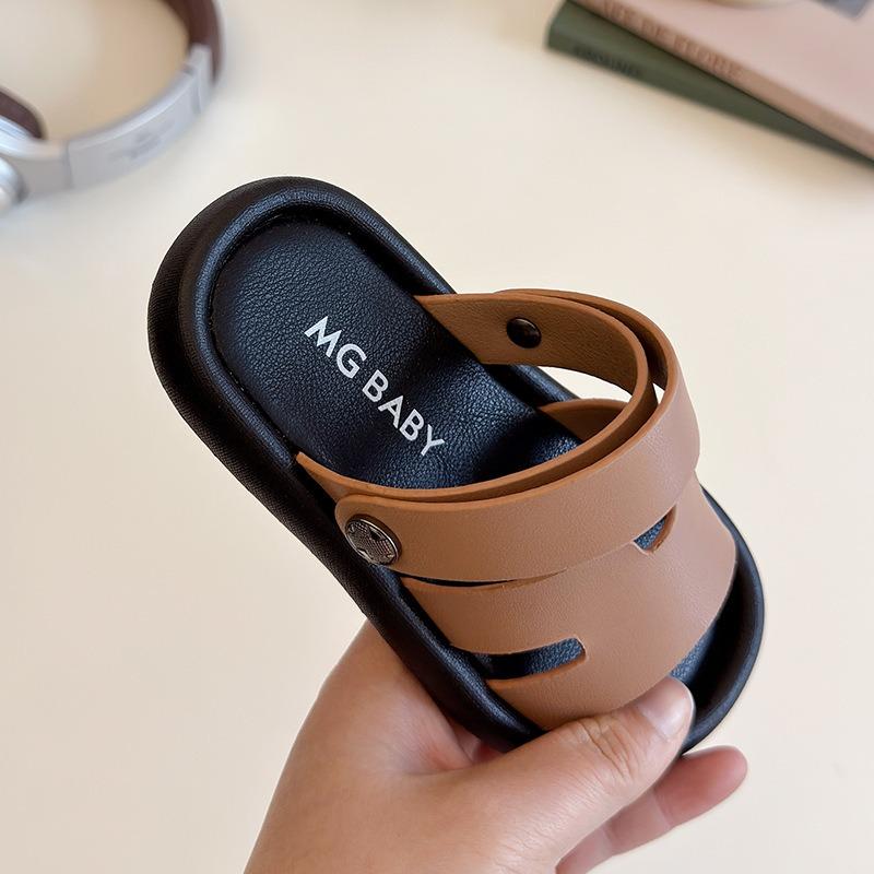 Korean-style Slip-on Casual Soft Sole Beach Sandals for Girls