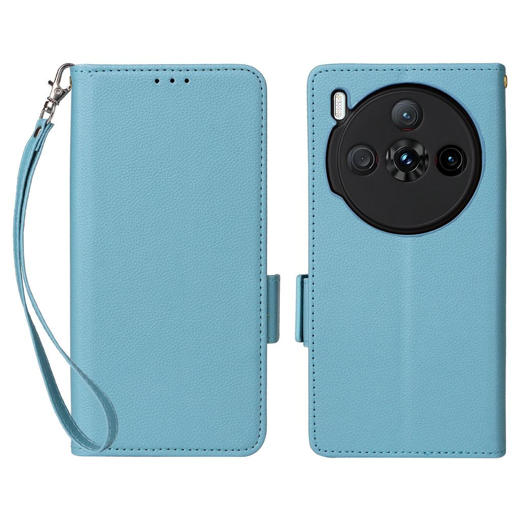 For ZTE nubia Z60S Pro 5G Case with Wrist Strap Litchi Texture PU Leather Wallet Phone Cover