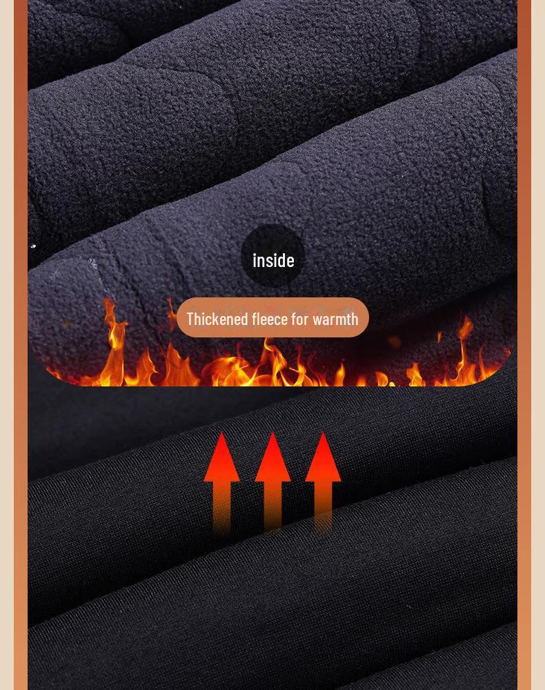 Men's Thickened Cotton Winter Trousers - Casual and Warm for Middle-Aged and Elderly Dads