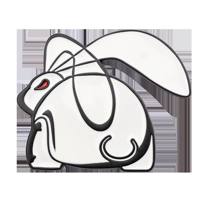 Compatible with Volkswagen GTI Golf 6/7 Evil Rabbit 3D Metal Car Sticker Logo