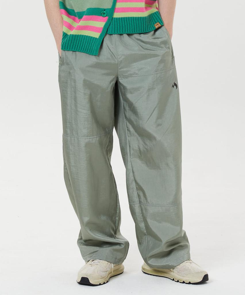 WAIKEI Nylon Wide Track Pants Mint