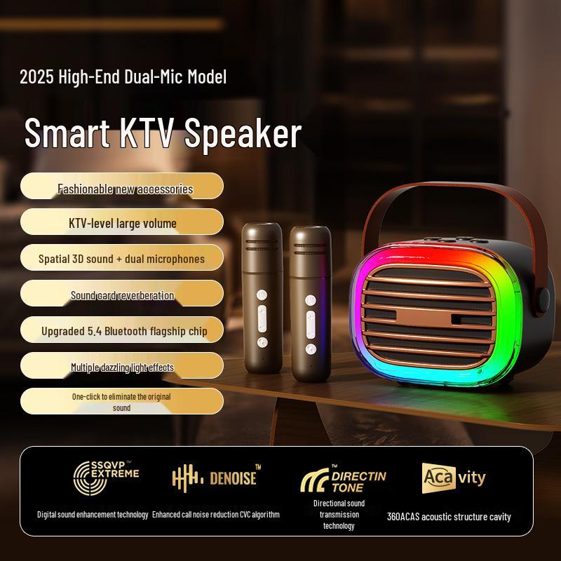 

Wireless Bluetooth Karaoke Microphone & Speaker with Lights – Kids & Family KTV S170 Speaker (No Microphone)