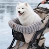 Dog Stroller Cushion Washable Plush Warm Blanket Magnetic Buckle Stroller Cushion For Dogs For Outdoor Indoor Travel Cats Puppy