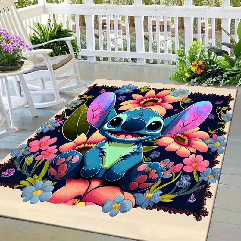 1pc Stitch Pattern Area Rug Soft Flannel Floor Mat for Living Room,Office,Bedroom and Carpet
