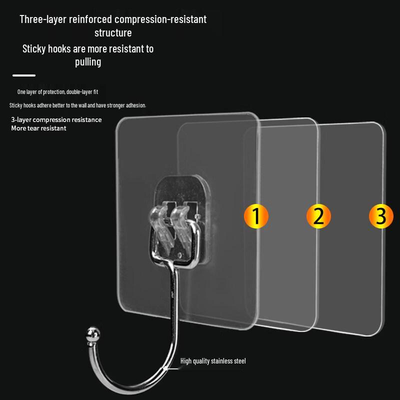 LIEI Strong Adhesive Transparent Wall Hook