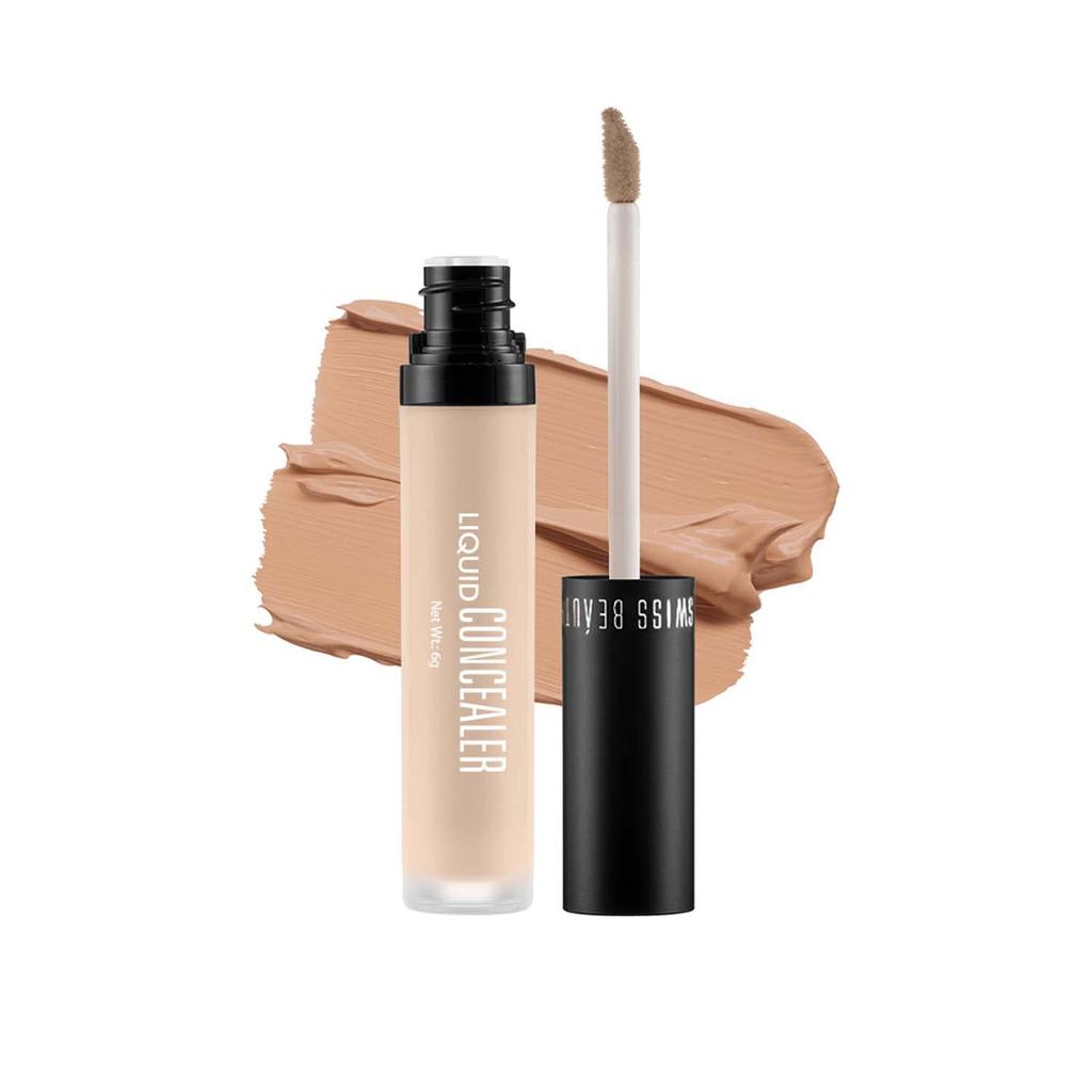 Swiss Beauty Liquid Light Weight Concealer With Full Coverage |Easily Blendable Concealer For Face Makeup With Matte Finish | Shade- Medium - Moyen,