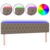 Vidaxl Zagłówek Do Łóżka Z Led, Taupe, 180X7X78/88 Cm, Tkanina