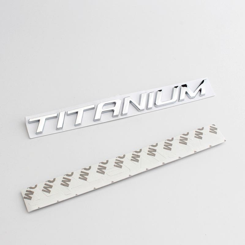 3d Metal Logo Titanium Emblem Letters Car Trunk Badge Titanium Sticker Accessories