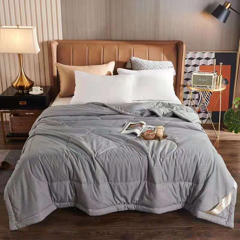 Maulbeerseide Steppdecke für Kinder, Hautfreundliche Baumwolle, Geprägte dünne Bettdecke, Twin Queen Bettwäsche-Set, Frühlingsdecke, Sommer