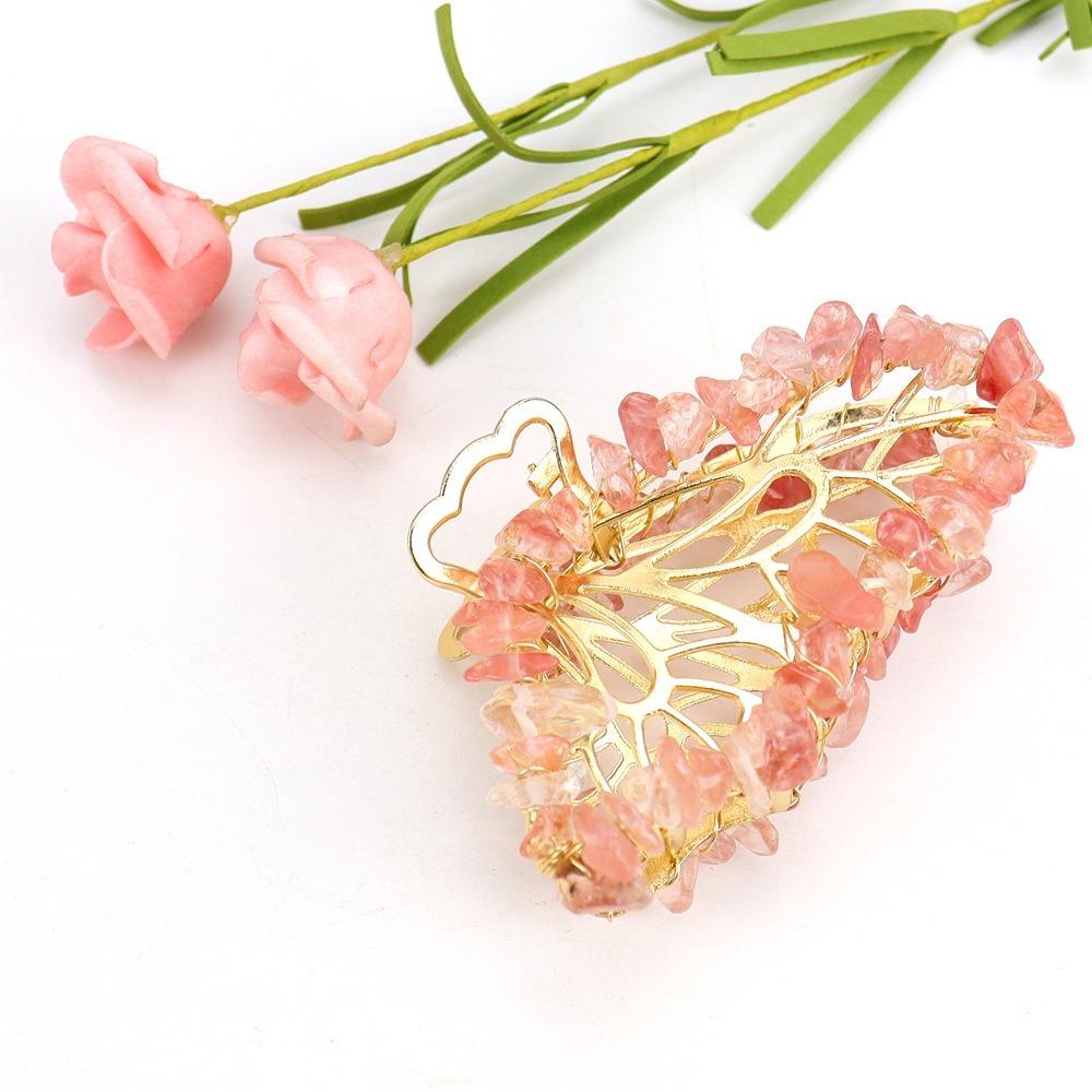 Crushed Stone Hair Clip Non-slip Butterfly Crystal Hairpin Elegant Hair Claw  Party