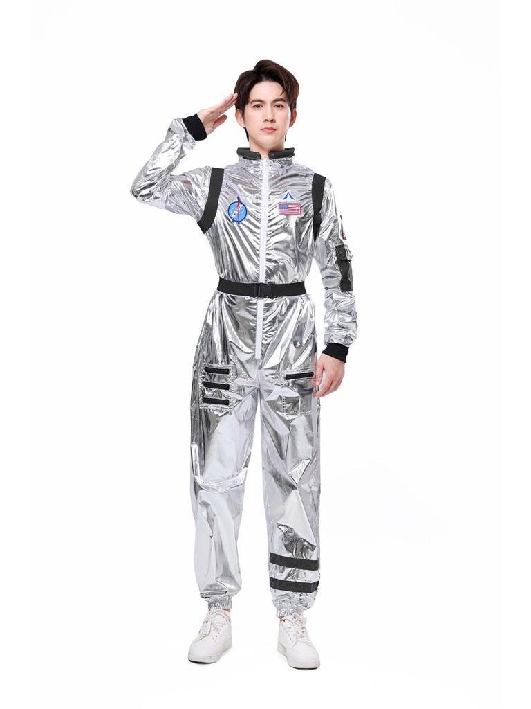 Halloween Astronaut Raumanzug Silber Body Unisex Erwachsene Kostüm