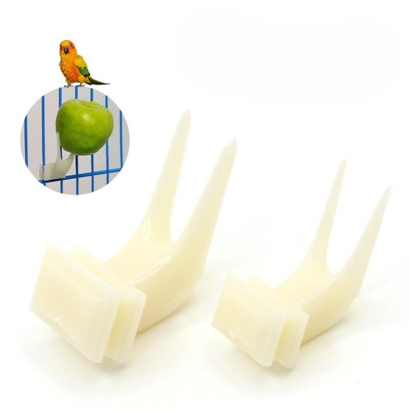 Fruit Forks for Birds, Parrot Fruit Forks, Bird Food Forks, Birdcage Forks, Pet Parrot Toys, Bird Tools, Bird Supplies, Plastic