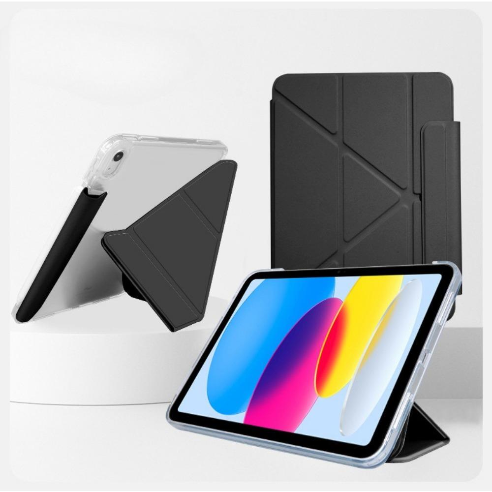 

For iPad Air 7 Case 2025 with Pencil Holder Transparent Y Fold Cover for iPad Pro 11 12.9 10th Gen iPad Mini 6/7 8.3