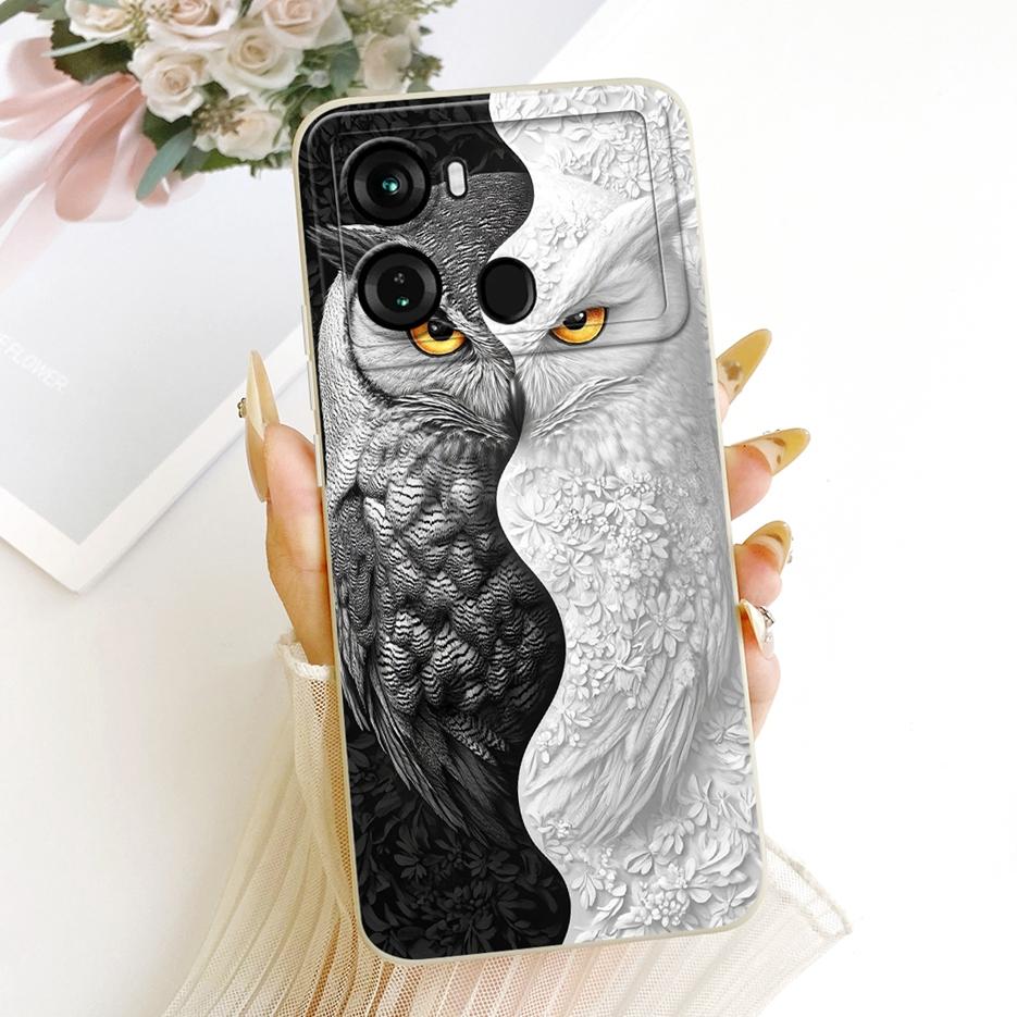 For Itel P40 Case P662L Cute Cat Panda Cartoon Cover Shockproof Soft TPU Phone Case For Itel P40 Plus P683L P 40 ItelP40 + Shell