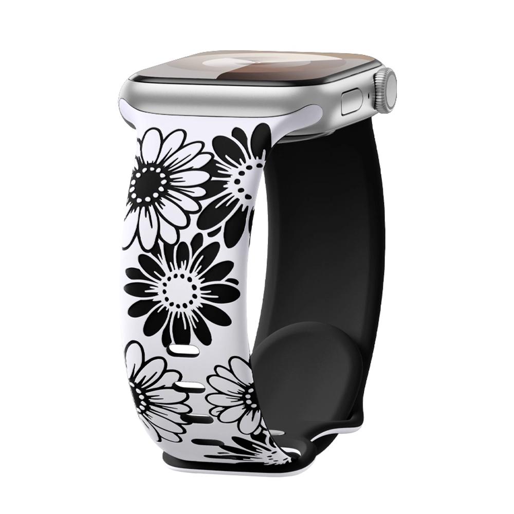 Engraved Strap For Apple Watch Band 46mm 44mm 42mm 45mm 41mm 40mm 49mm Silicone Correa Bracelet Series 11 10 9 8 7 SE 6 5 Ultra