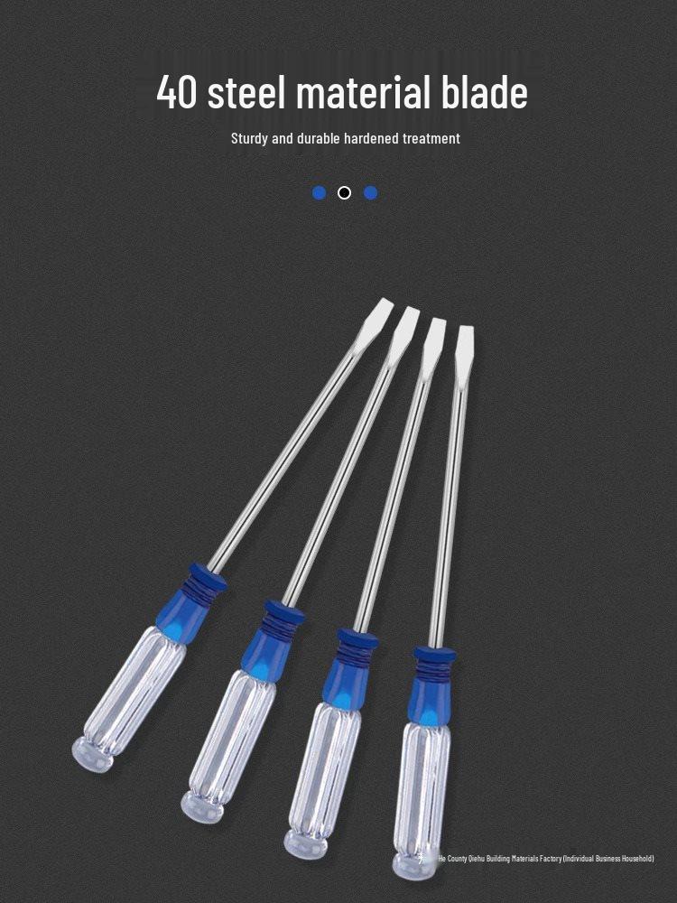 Small Phillips/Slotted Flathead Screwdriver with Transparent Handle for Computer Repair