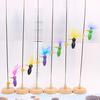 1 Set Woodpecker Toy with Wooden Base Top Ball Toddlers Cute Early Education Fun Woodpecker Figurine Kids DIY Science Experiment Toy