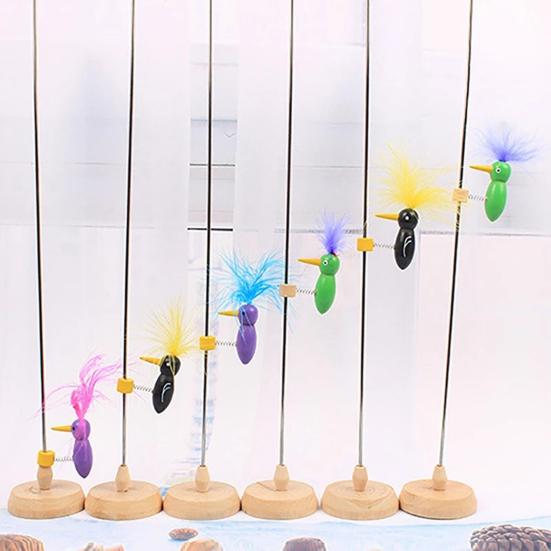 1 Set Woodpecker Toy with Wooden Base Top Ball Toddlers Cute Early Education Fun Woodpecker Figurine Kids DIY Science Experiment Toy