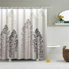 Tropical Green Plant Palm Leaves Bathroom Accessories Set Shower Curtain Bathroom Curtains Waterproof Polyester with Hooks